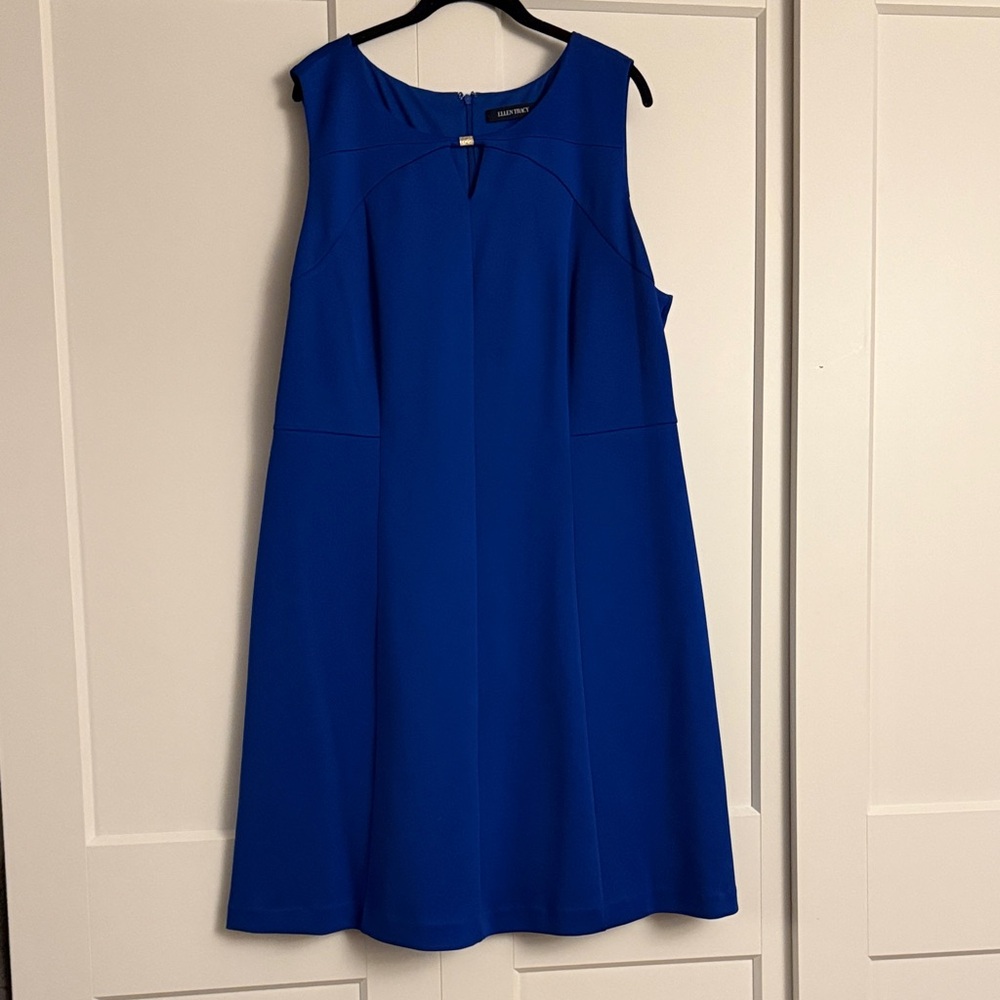 Ellen Tracy Vibrant Blue Midi Dress
